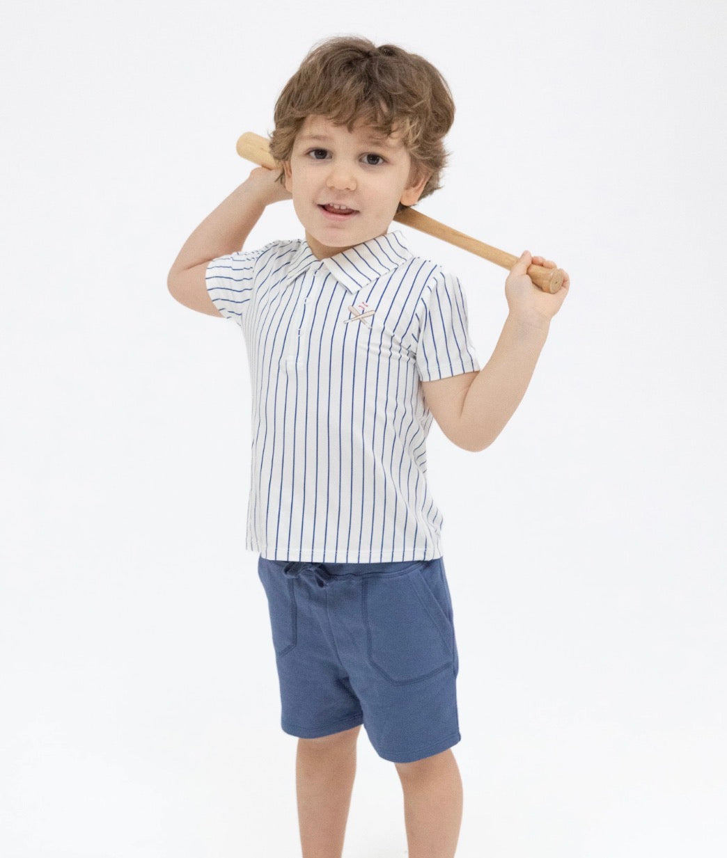 Baseball Stripe Polo w/Everyday Short