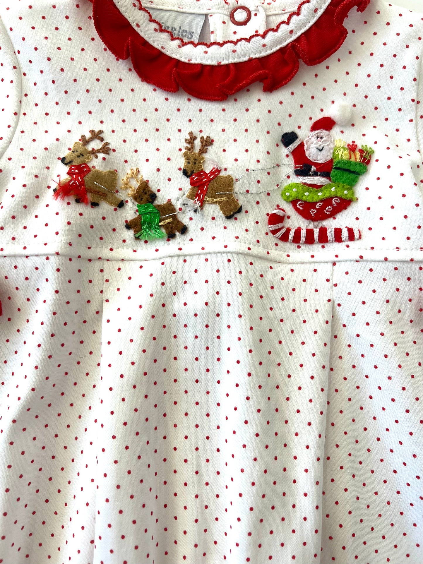 Santa's Reindeer Ruffle Romper