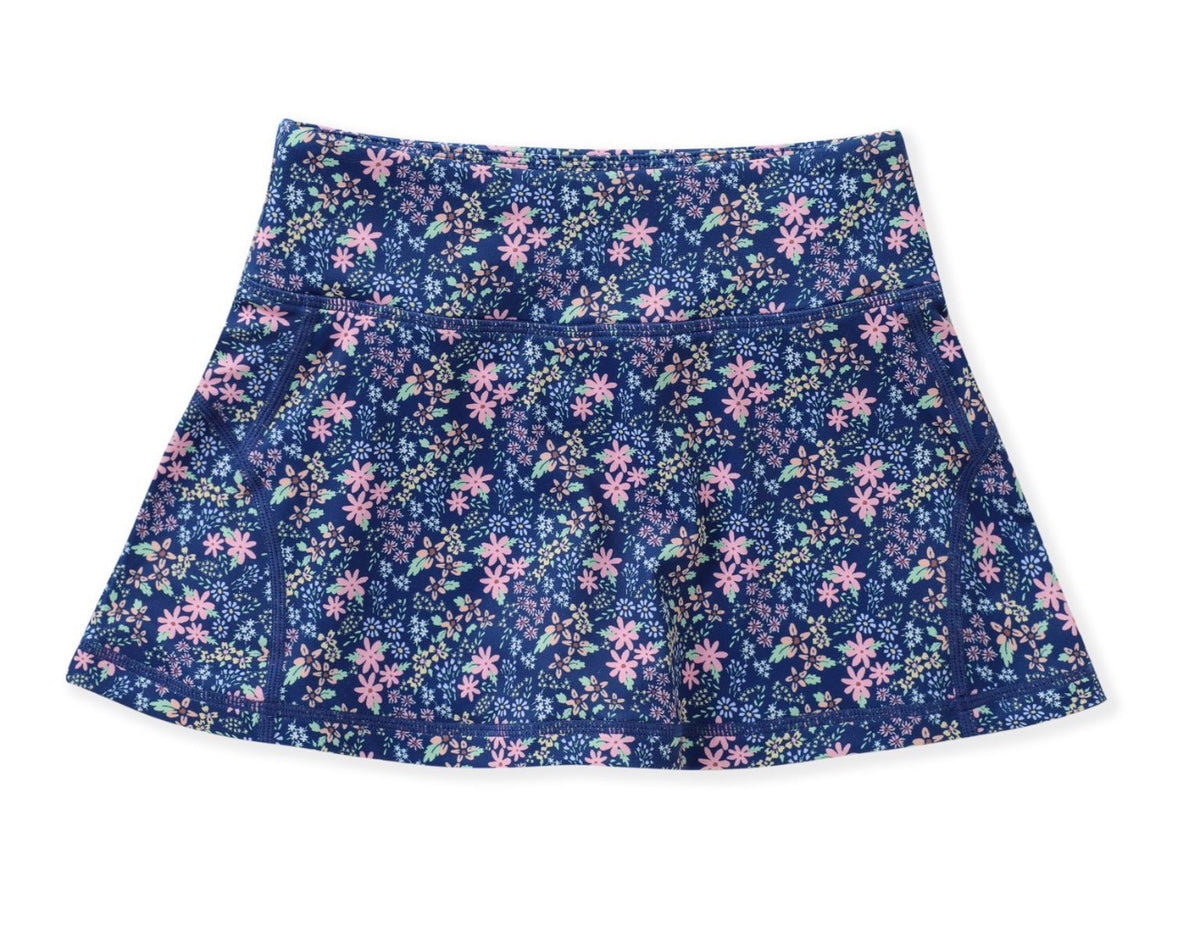 Navy Ditsy Floral Tennis Skort