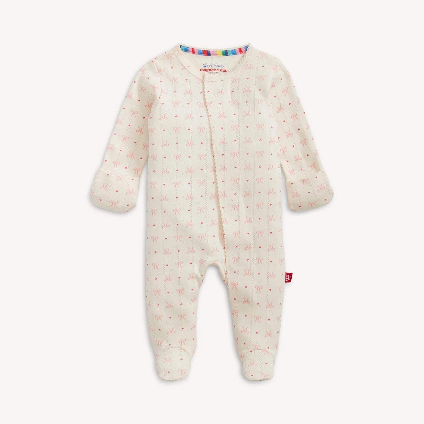 Heart & Bow Pointelle Footie