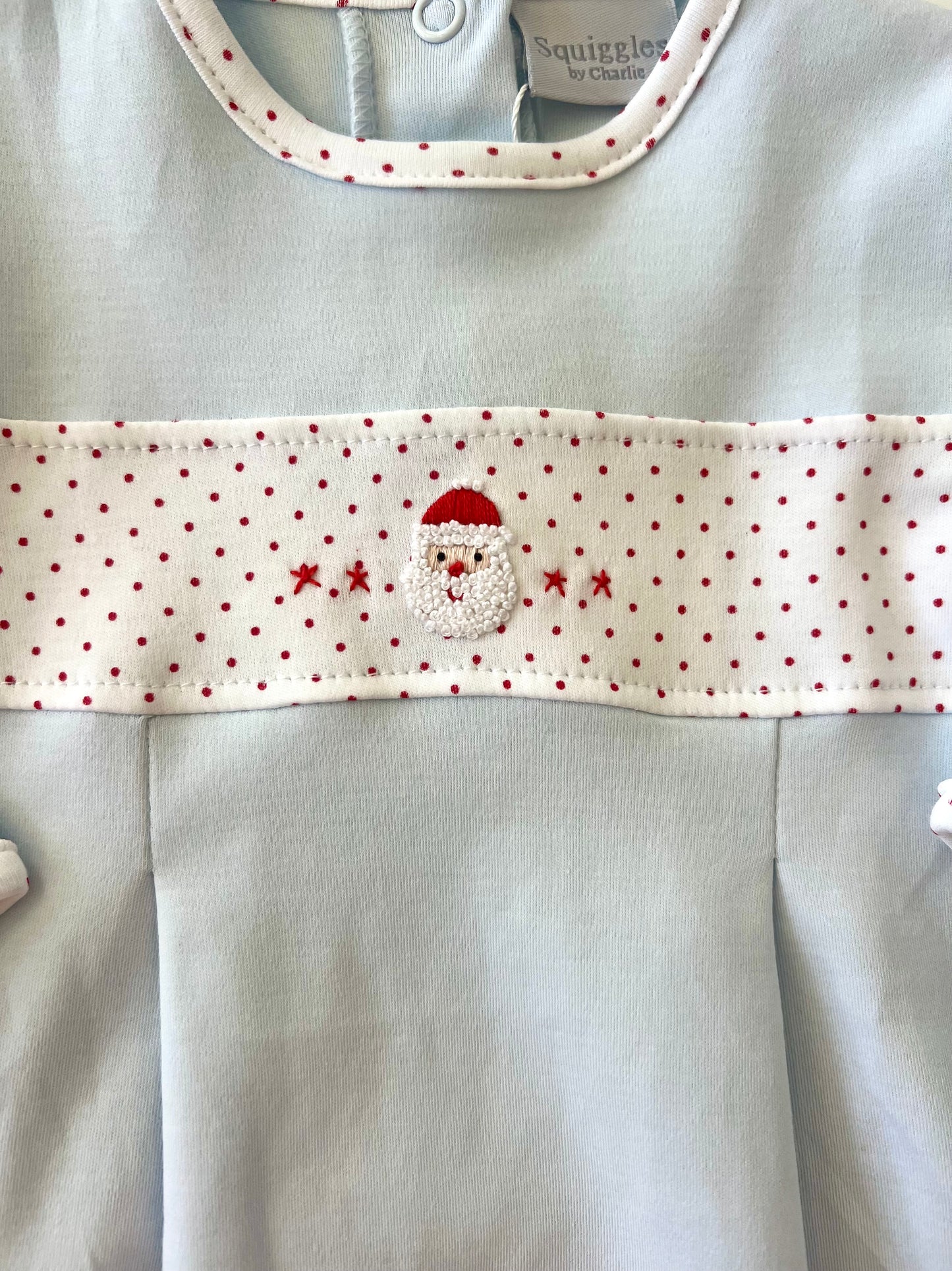 French Knot Santa Face Romper