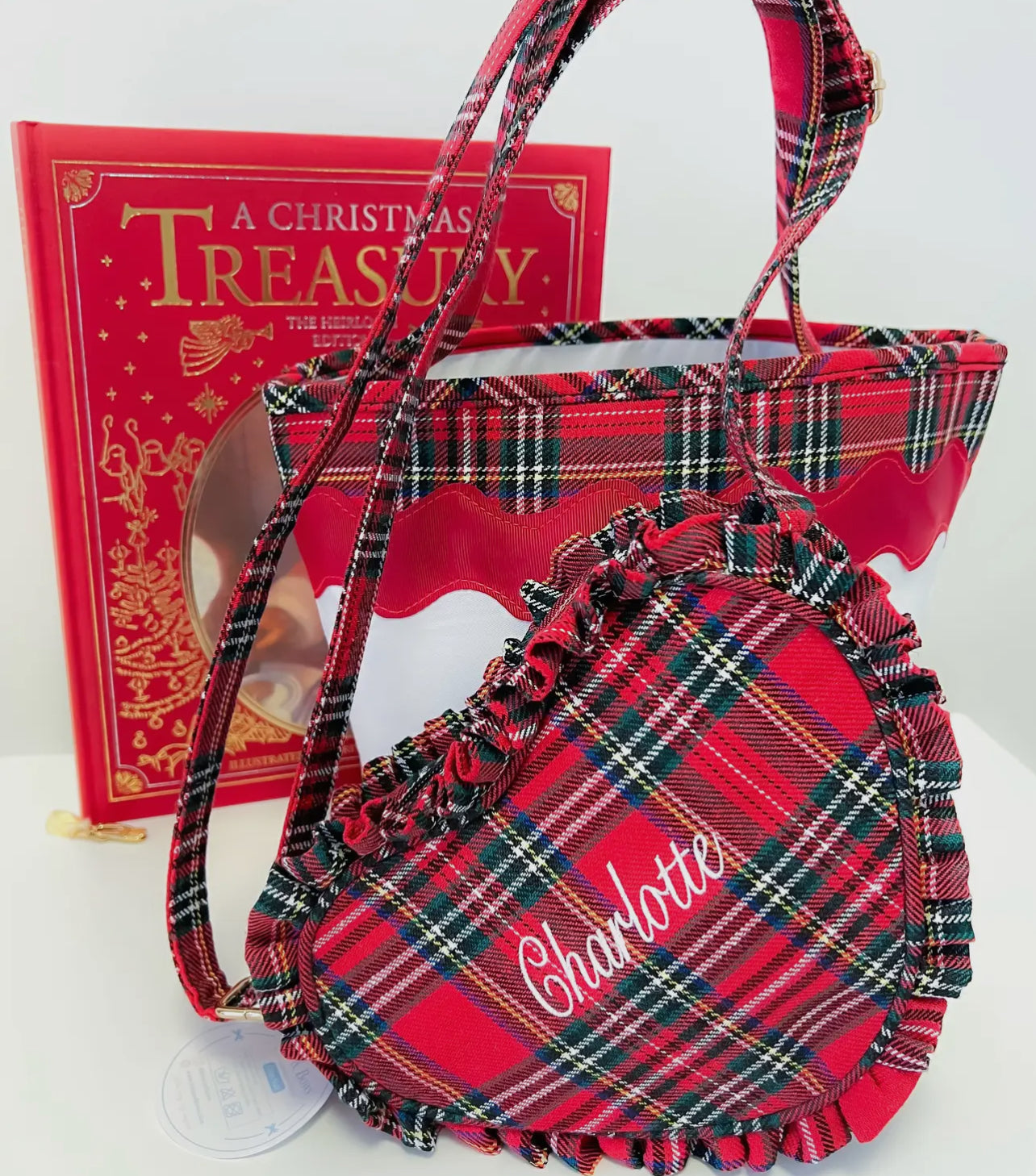 Red Plaid Heart Purse