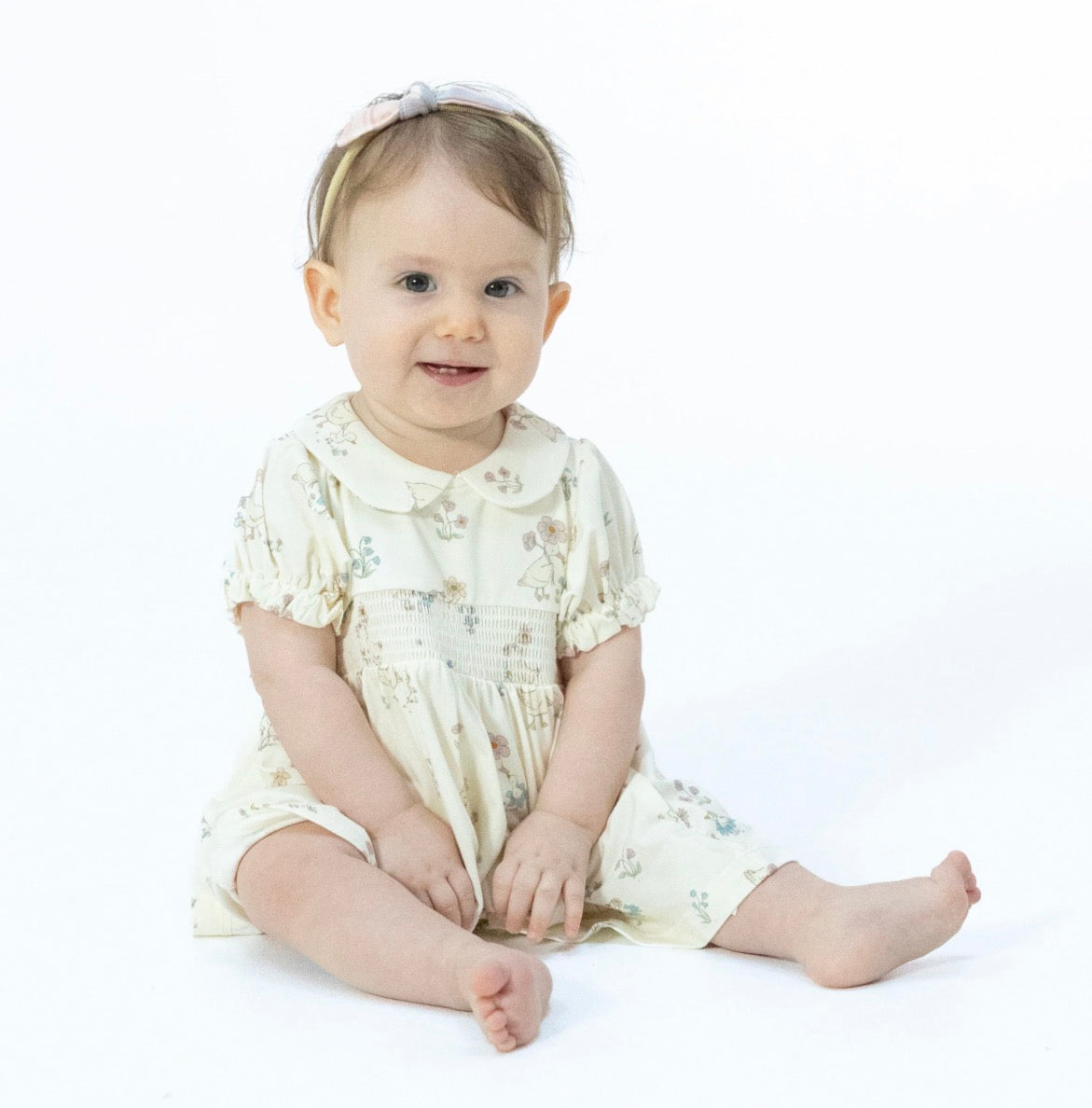 Flower Ducklings Smocked Dress