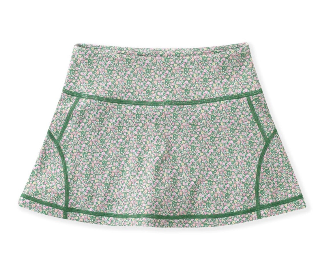 Olive Ditsy Floral Tennis Skort
