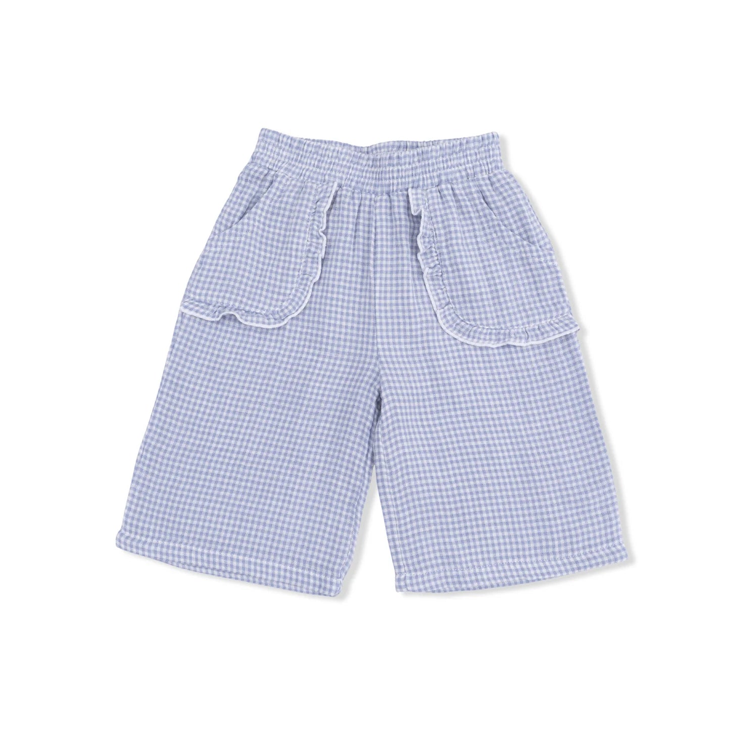 Micro Gingham Blue Blizzard- Tank & Wide Leg Pant