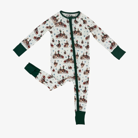 Bamboo Zipper Coverall- Merry Mallard