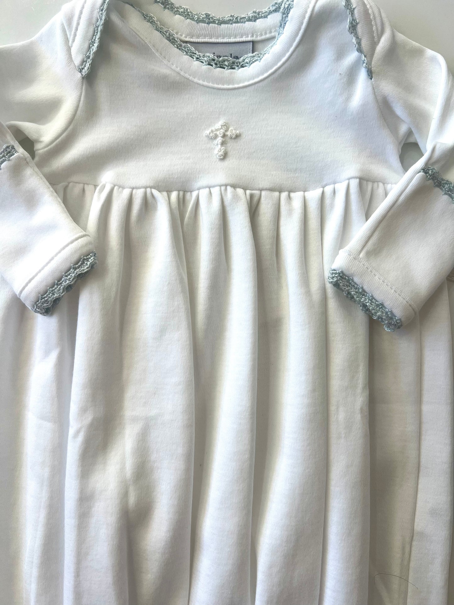 Blue Crochet Mini Cross Gown