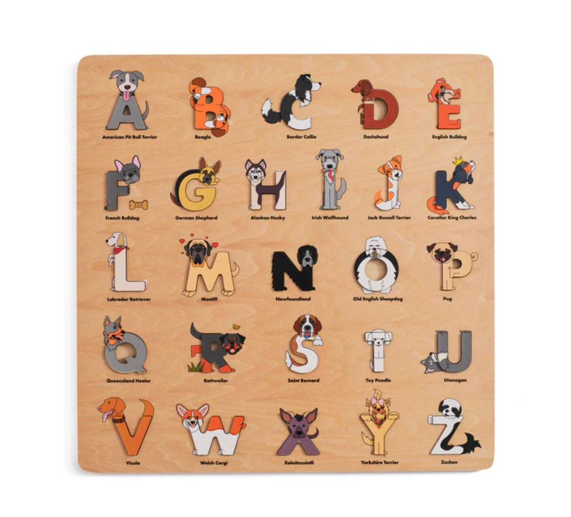 Dog Wooden Alphabet Puzzle