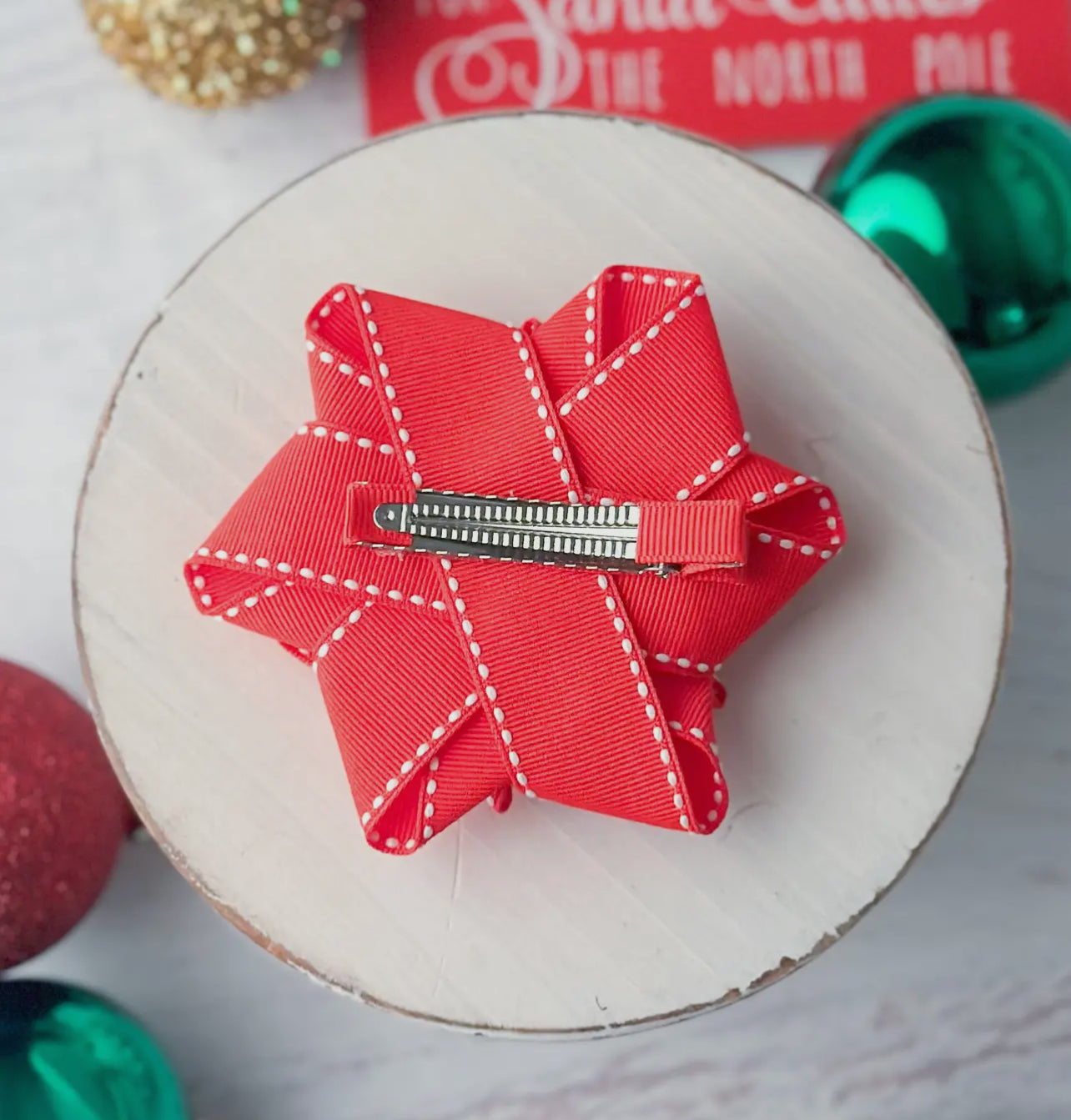 Red Gift Hair Bow