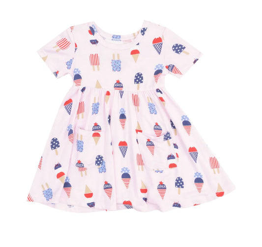 American Ice Cream Pink- S/S Twirly Dress