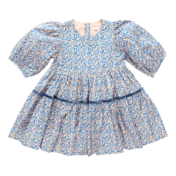 Maribelle Dress-Blue Climbing Floral