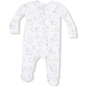 Neutral Pups- 2 Way Zipper Footie
