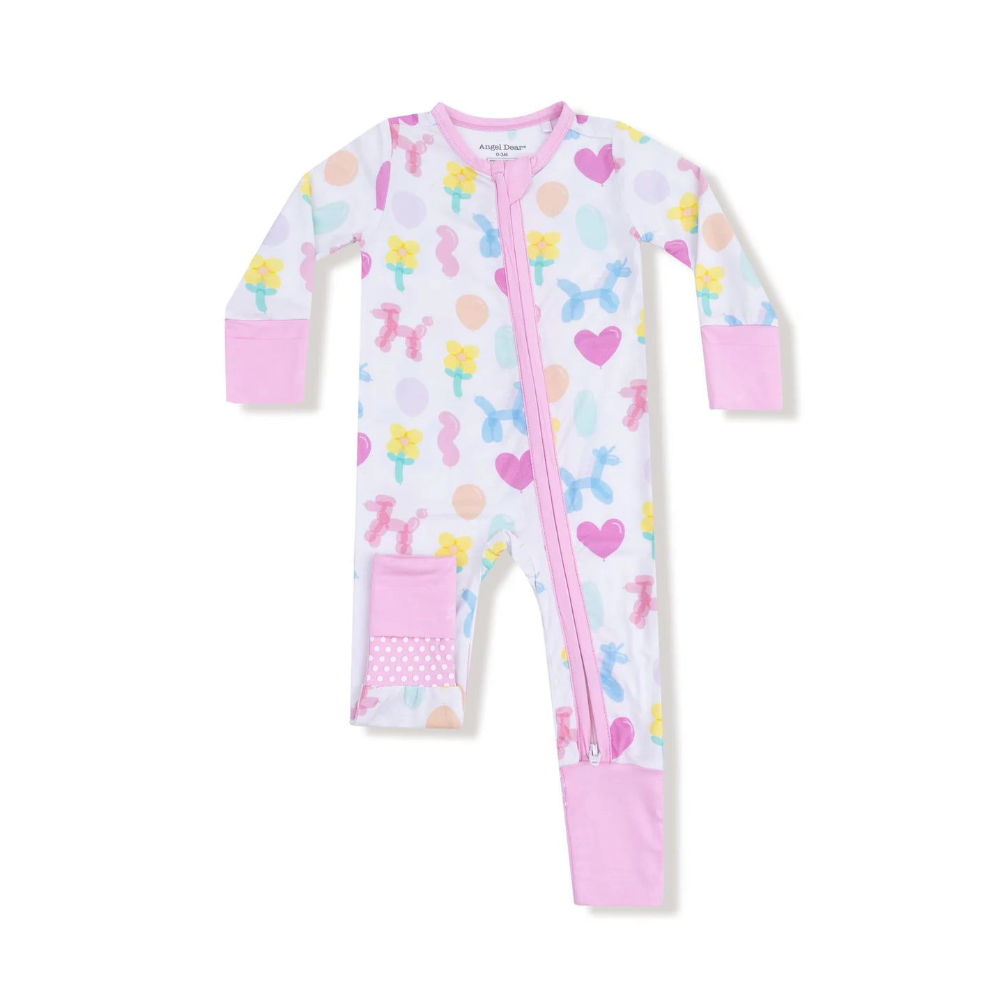 Pink Balloon Animals- 2 Way Zipper Romper