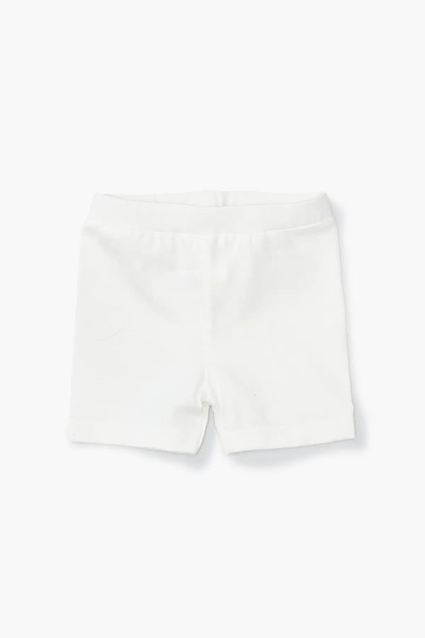 Solid White Bike Shorts