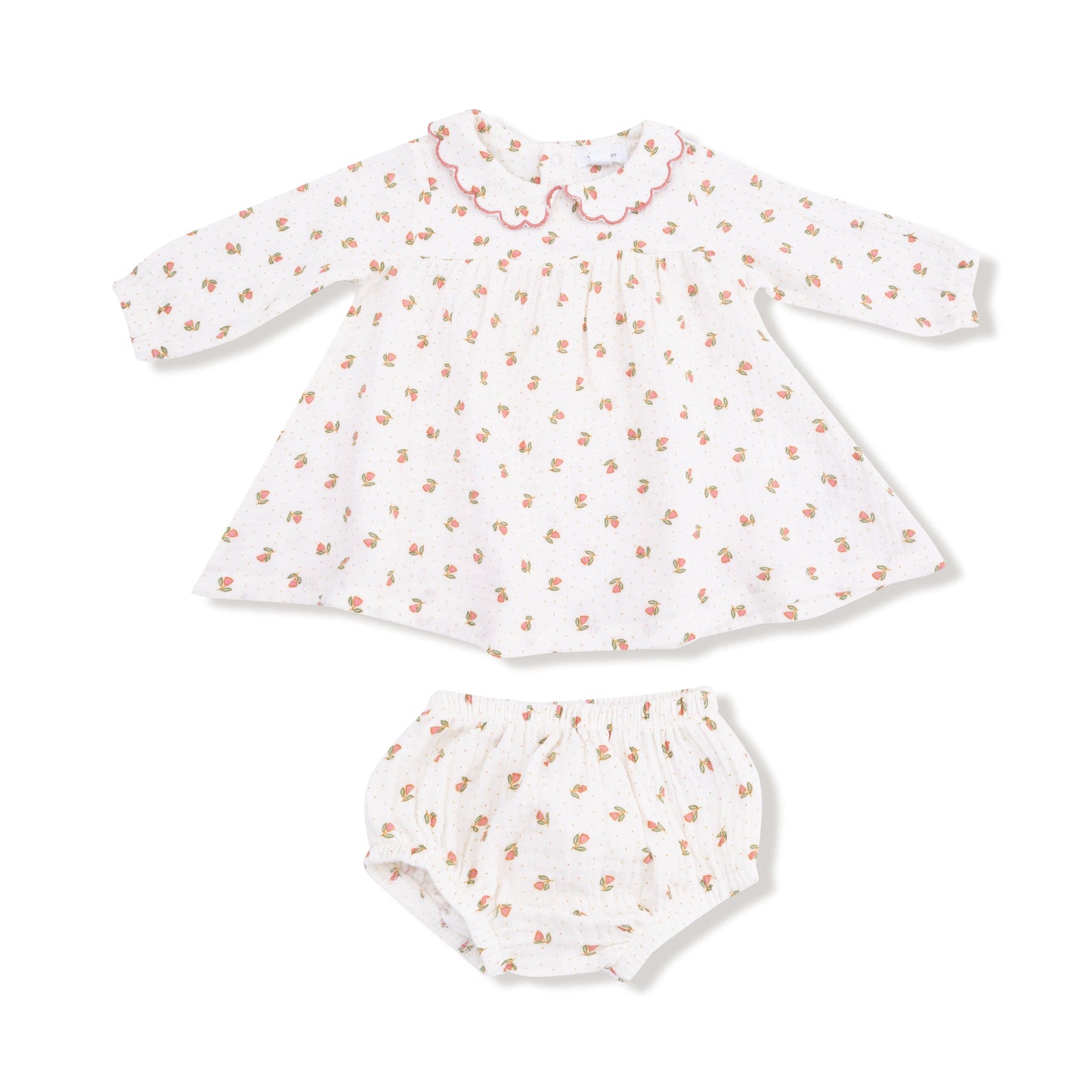 Petite Pointe Fleur- L/S Petal Collar Dress Set