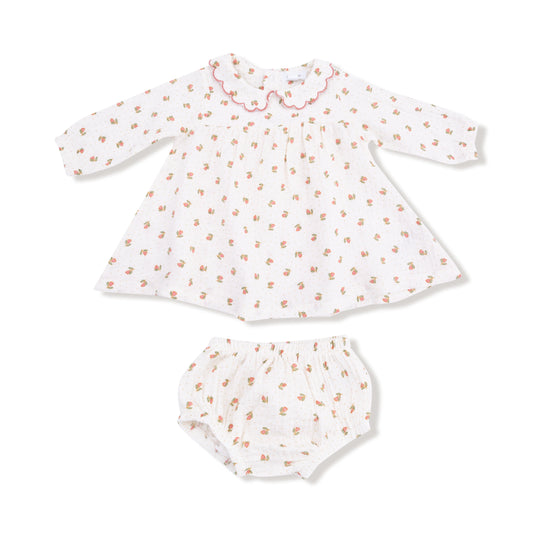 Petite Pointe Fleur- L/S Petal Collar Dress Set