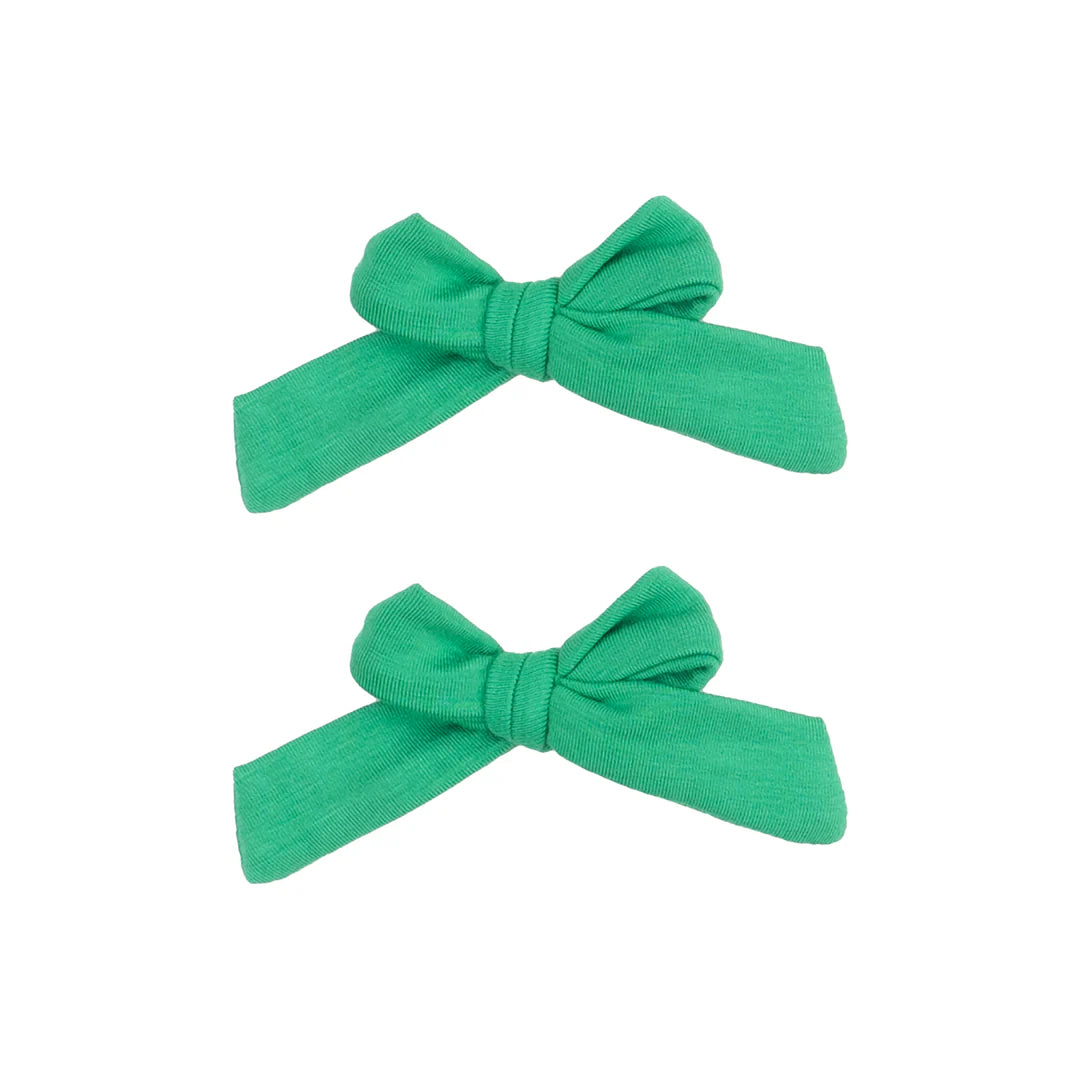 Solid Kelly Green 2 PK Hair Bow