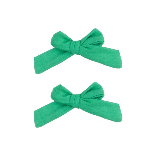 Solid Kelly Green 2 PK Hair Bow