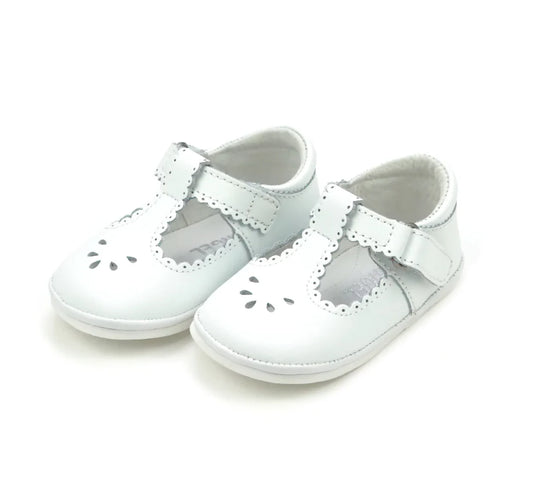Dottie Scallop Mary Jane- White