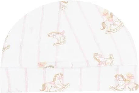 Vintage Rocking Horse- Pink Beanie Hat