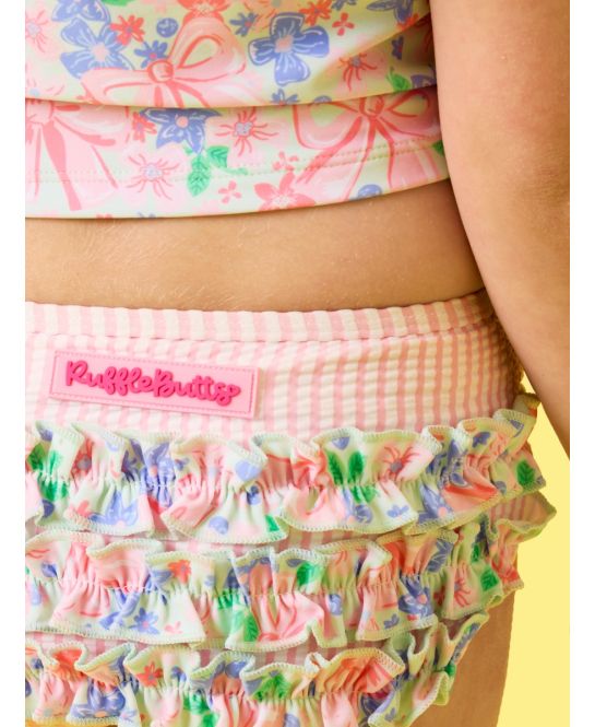 Bow Blooms Ruffle Tankini