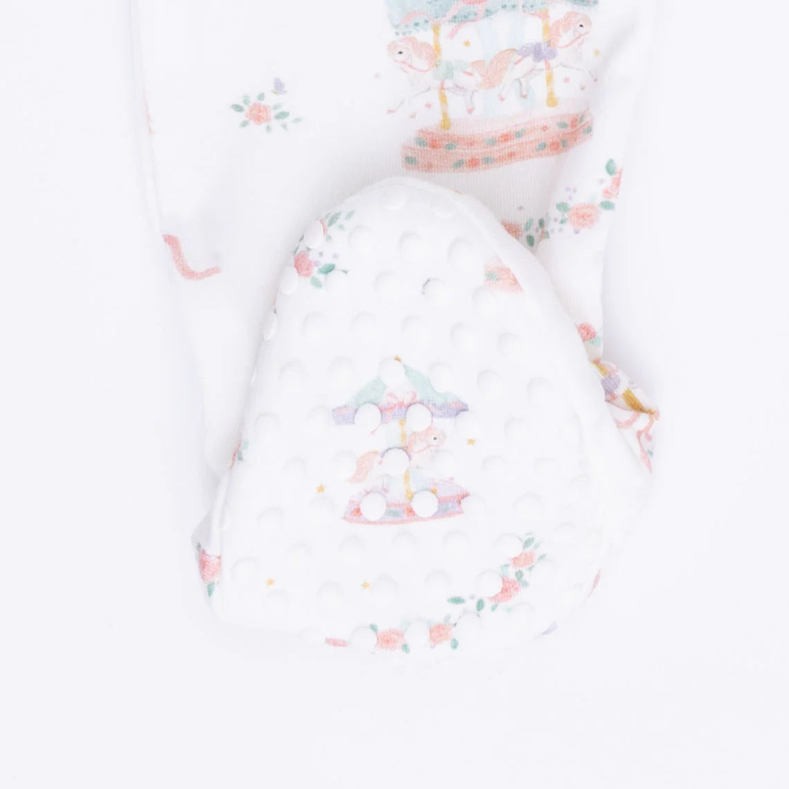 Carousel w/ Bows-2 way Ruffle Footie