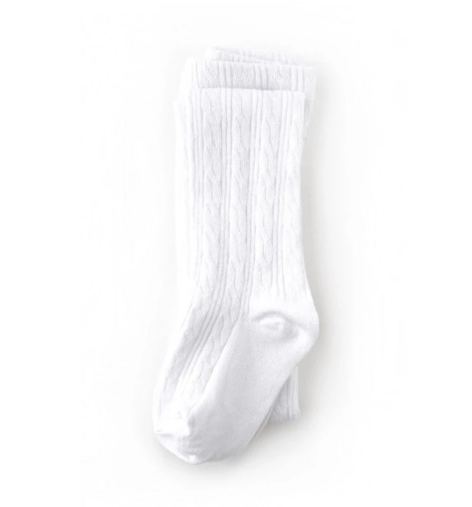 LSC White Cable Knit Tights