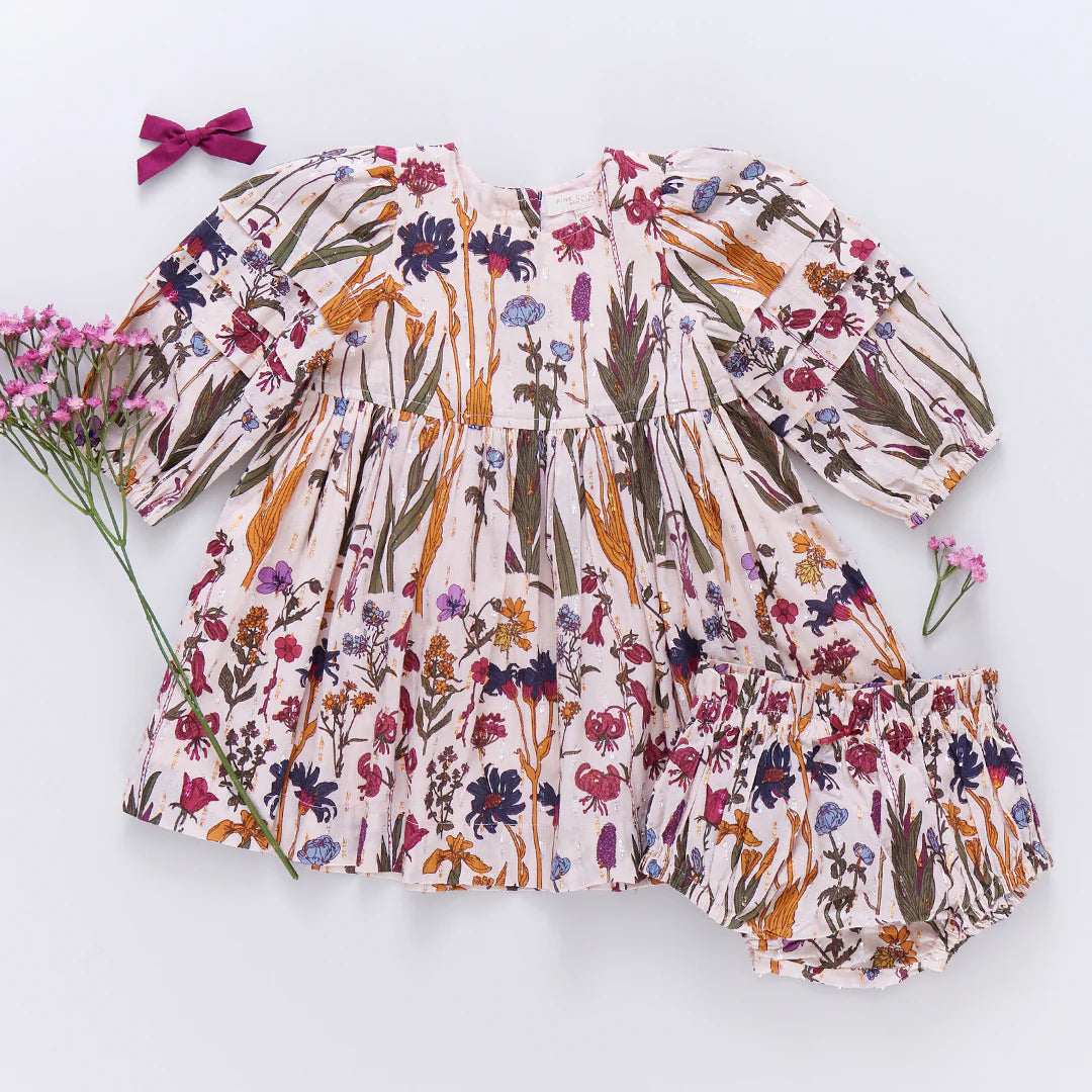 Baby Brooke Dress Set- Autumn Flowers