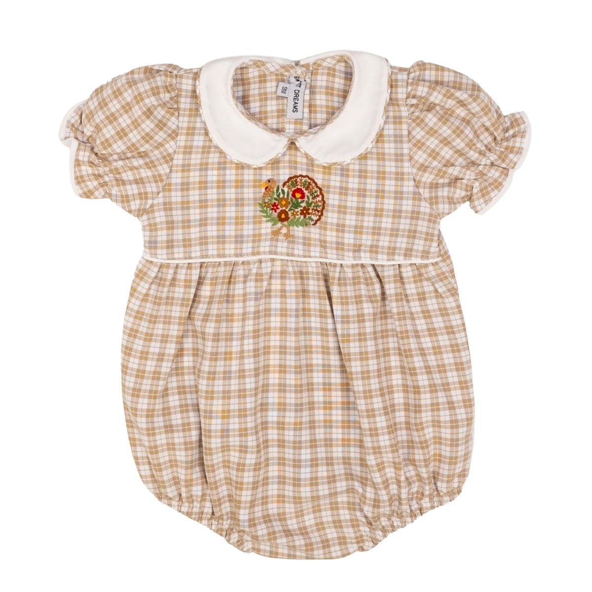 Turkey Emb. Plaid Girl Bubble