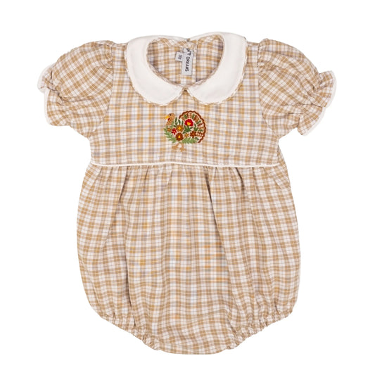 Turkey Emb. Plaid Girl Bubble