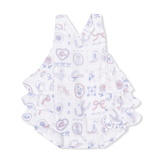 Country Western Heirlooms Ruffle Sunsuit