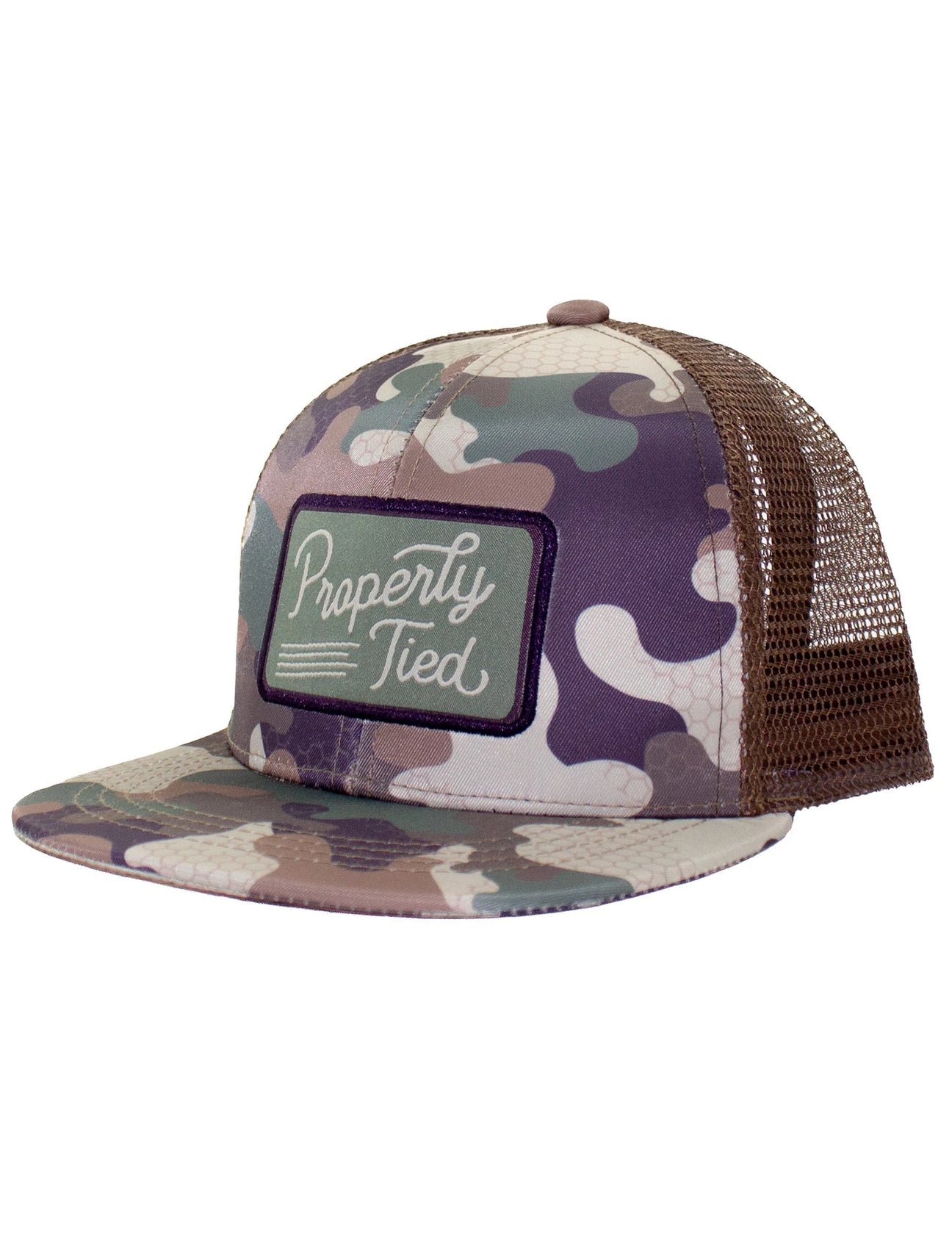 Boys Sportsman Trucker Hat-Delta Woodland Camo