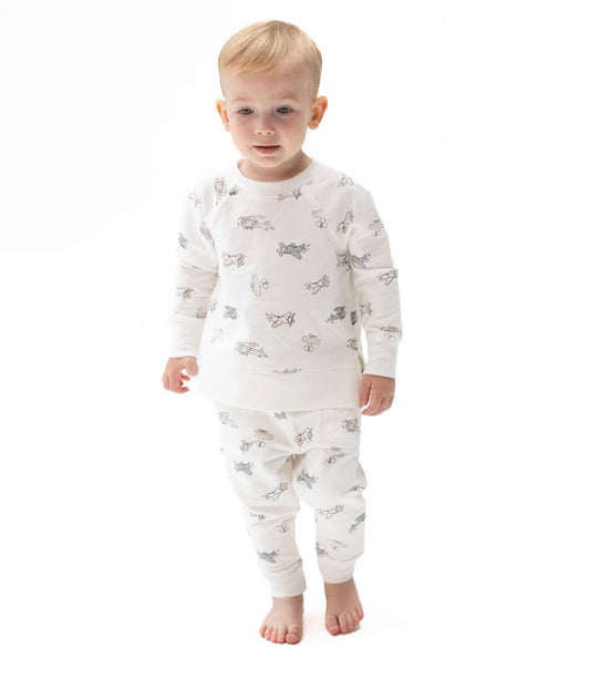 Vintage Airplane Pilots Sweat Set