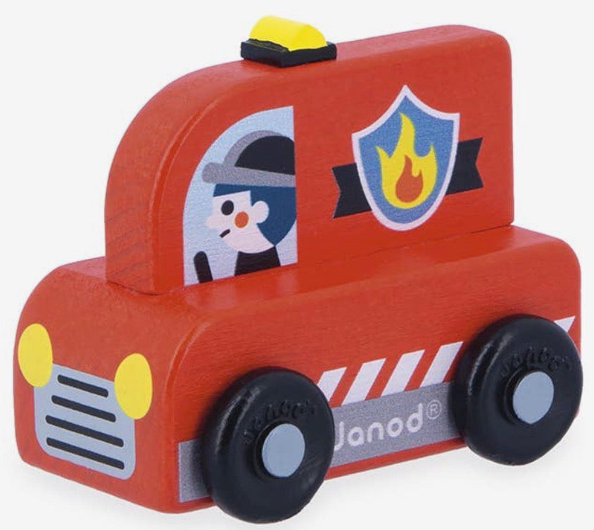 Wooden Firetruck Car