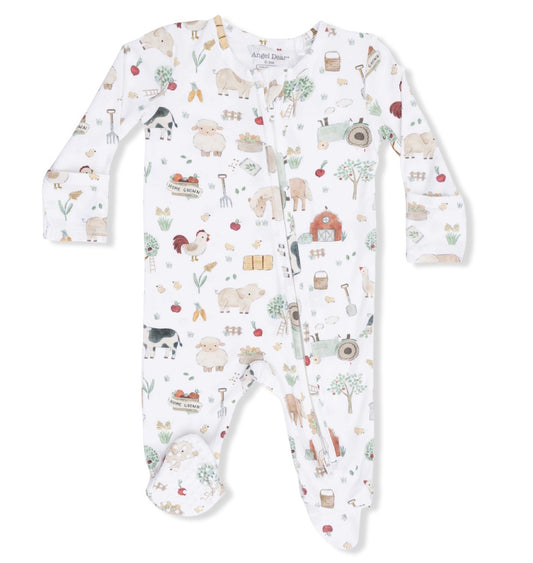 Cute Farm Animals 2 Way Footie