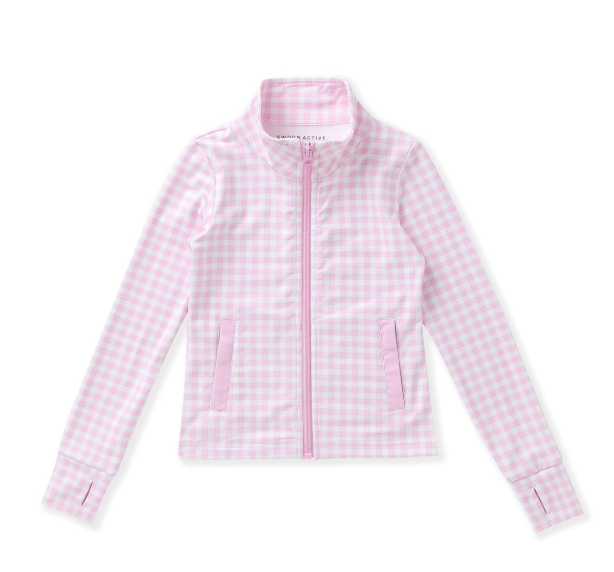 Pink Gingham Active Jacket