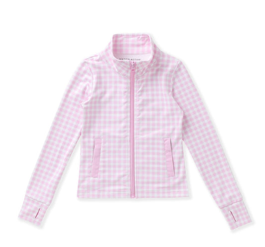 Pink Gingham Active Jacket
