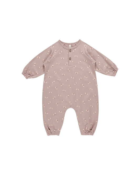 Henley Bubble Jumpsuit- Butterflies