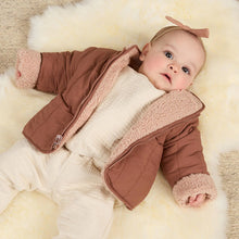 Load image into Gallery viewer, Shearling Zip Jacket- Blush