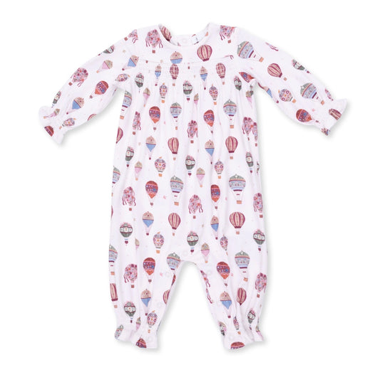 Hot Air Balloon Smocked LS Romper