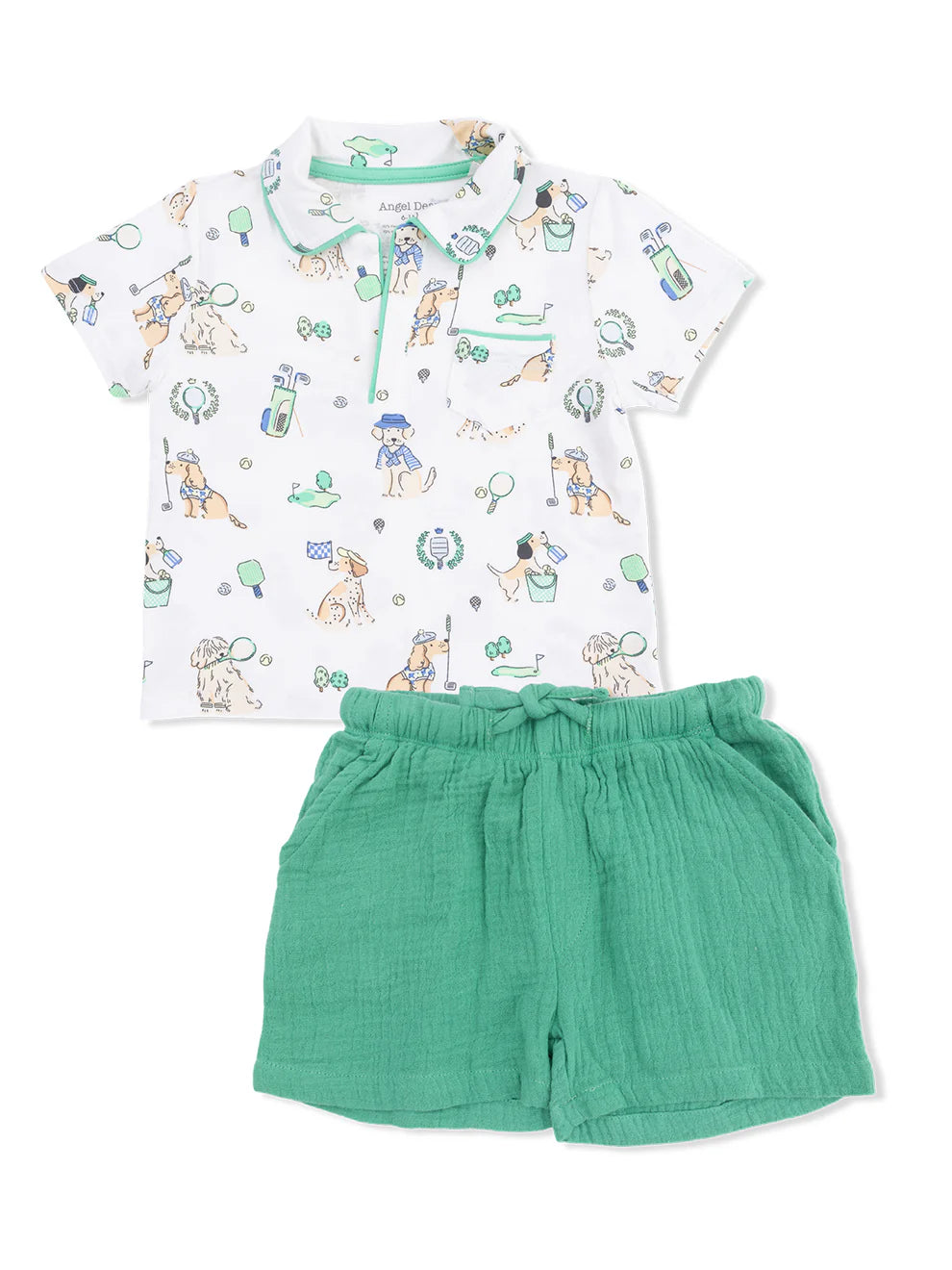 Country Club Dogs Neutral- Polo & Shorts