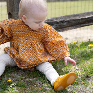 Baby Stevie Puff Sleeve Bubble- Gold Tear Drop