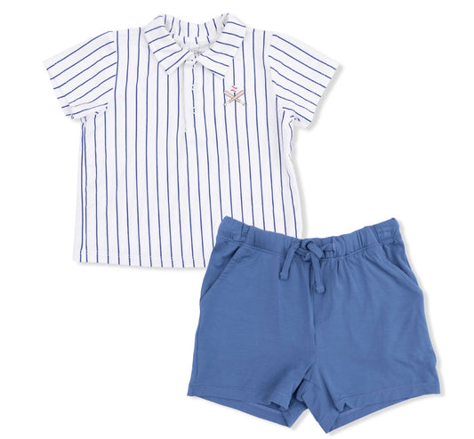 Baseball Stripe Polo w/Everyday Short
