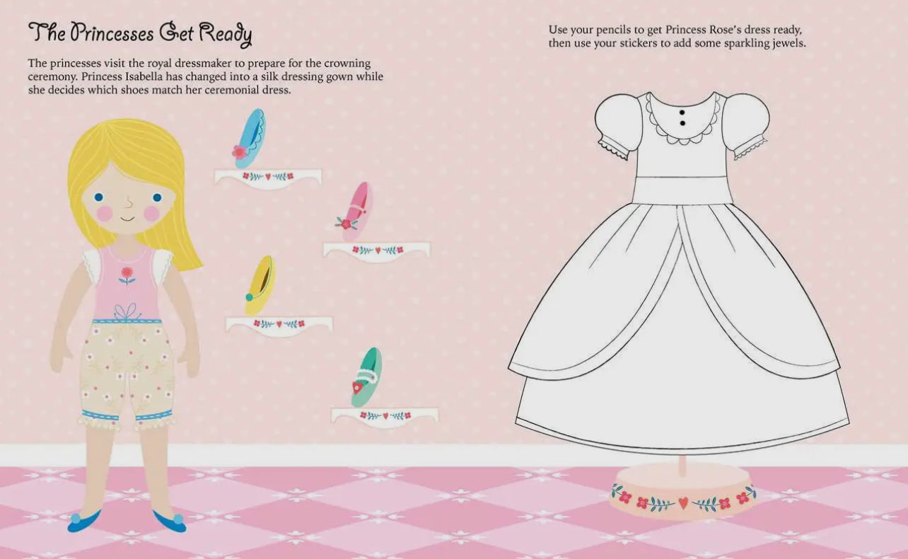 Princesses: Dress Up Sticker Book