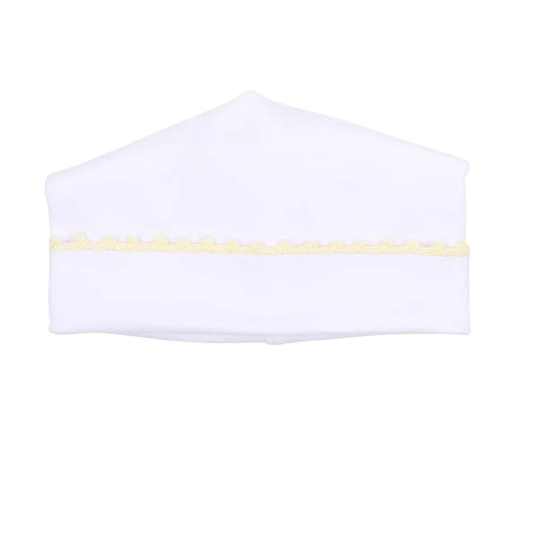 Baby Joy Yellow Crochet Trim Hat