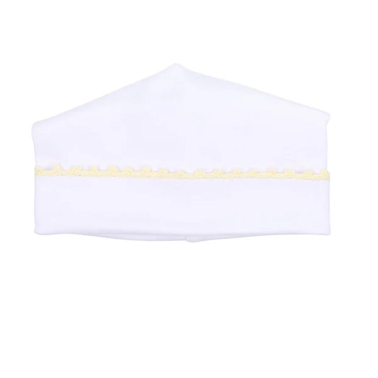 Baby Joy Yellow Crochet Trim Hat