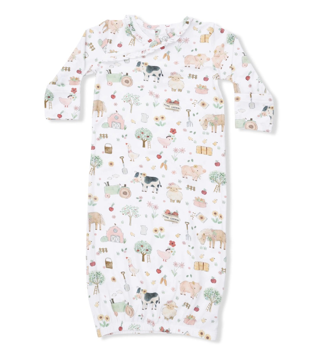 Cute Farm Animals Pink Gown & Hat