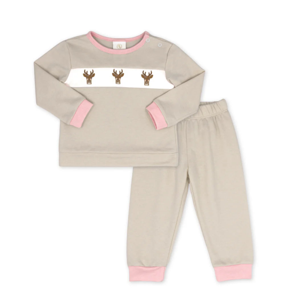 Lagniappe Play Set- Cookie Khaki Deer Pink