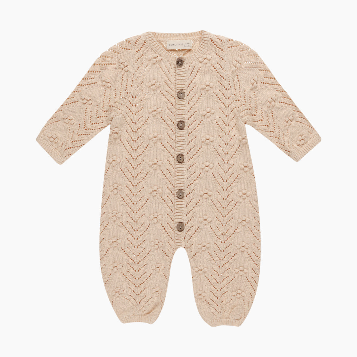 Long Sleeve Bubble Romper- Shell