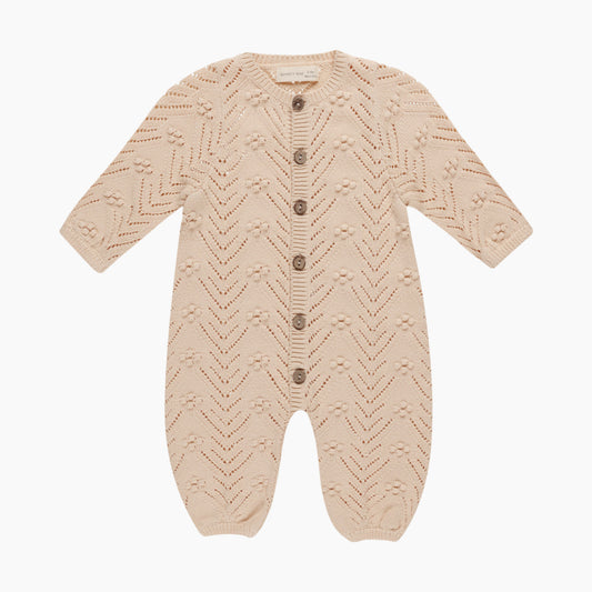 Long Sleeve Bubble Romper- Shell